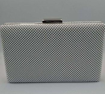 Αμπιγέ ασημένιο clutch