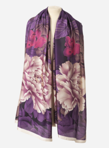 Φουλάρι Silk Feeling Floral Pattern