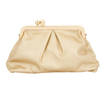 Τσάντα Clutch Χρυσή με πιέτες