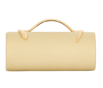 Τσάντα Χρυσή Clutch με ιδιαίτερο χερούλι σε σχήμα φίδι